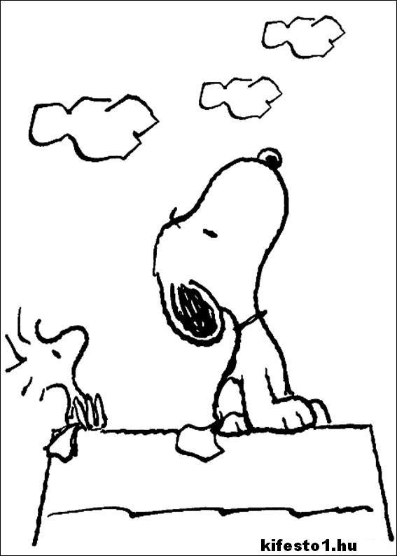 Snoopy 43 kifestő nyomtatható